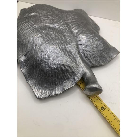 Bruce Fox Signed Cast Aluminum Leaf Dish Tray – Mid-Century Modern MCM - Picture 7 of 8